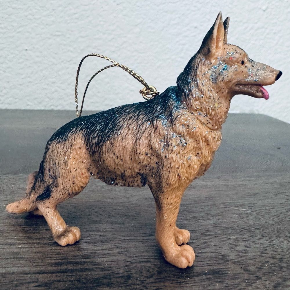 German Shepherd Belgian Malinois Christmas Holiday Dog Figurine Ornament